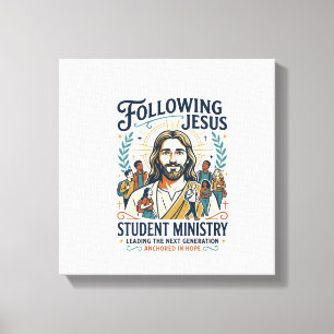 Jesus Kerk Merch Jeugd Kamp Stijl T-shirt Geloof B Canvas Afdruk