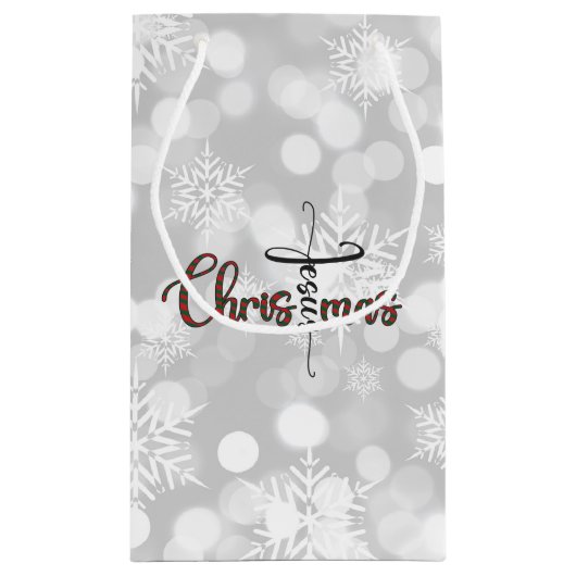 Jesus kerstcadeau klein cadeauzakje (Achterkant)