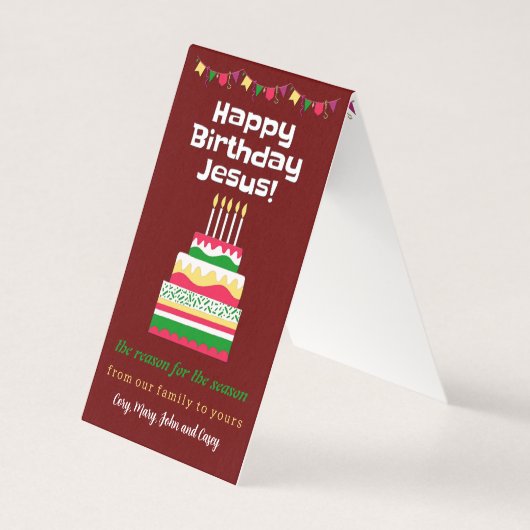 Jesus kerstkaartjes Happy Birthday Jezus Card Kaart (Voorkant)