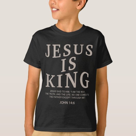 Jesus King Christian Men Youth God Good Son Brothe T-shirt (Voorkant)