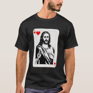 Jesus King of Hearts Kaart Christelijke geschenken T-shirt