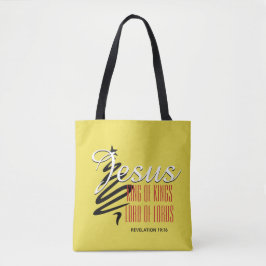 JESUS KING OF KINGS | Christelijk geel | Kerstmis Tote Bag