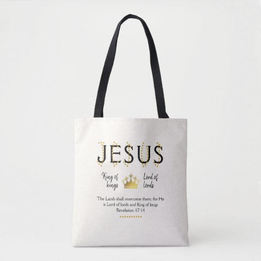 JESUS King of kings Christelijk Tote Bag (Voorkant)