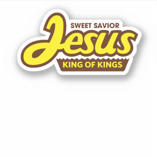 Jesus King Of Kings For Christian Jesus Lovers Sticker (Voorkant)