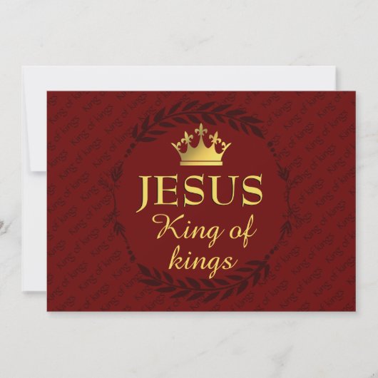 JESUS KING OF KINGS | kerstkroonbURGUNDY (Voorkant)