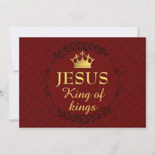 JESUS KING OF KINGS   kerstkroonbURGUNDY