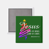 JESUS KING OF KINGS-Kerstmis Magneet (Voorkant / Achterkant)