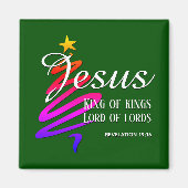 JESUS KING OF KINGS-Kerstmis Magneet (Voorkant)