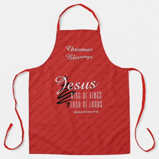 JESUS KING OF KINGS | Kerstmis Schort (Voorkant)