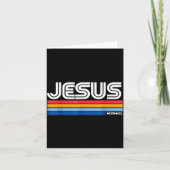 Jesus King Retro Vintage Design  Kaart (Voorkant)