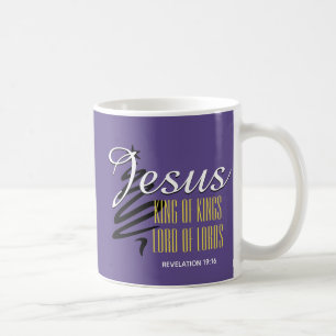 JESUS KING VAN KINGS Paarse kerst Koffiemok