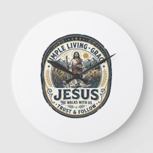Jesus Klein Huis Slaag Leven Vintage Grote Klok