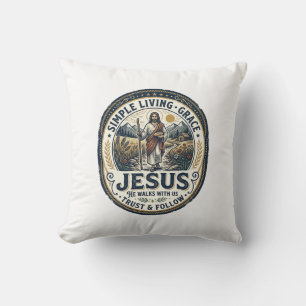 Jesus Klein Huis Slaag Leven Vintage Kussen