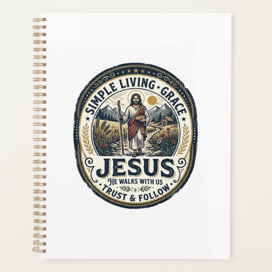 Jesus Klein Huis Slaag Leven Vintage Planner (Voorkant)
