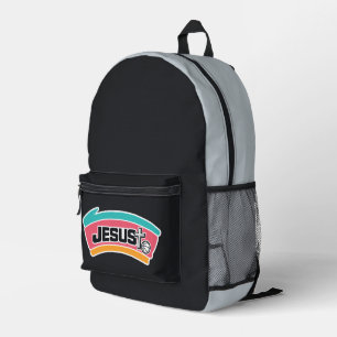 JESUS - Kleurig en Sportief Bedrukte Rugzak