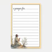 Jesus Kneeling in Prayer War Room Prayer Post-it® Notes (Voorkant)