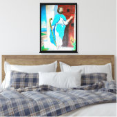 JESUS KNOCKS canvas Afdruk (Insitu (Slaapkamer))