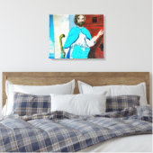 JESUS KNOCKS canvas Afdruk (Insitu (Slaapkamer))