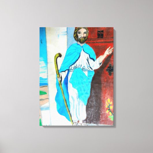 JESUS KNOCKS canvas Afdruk (Voorkant)
