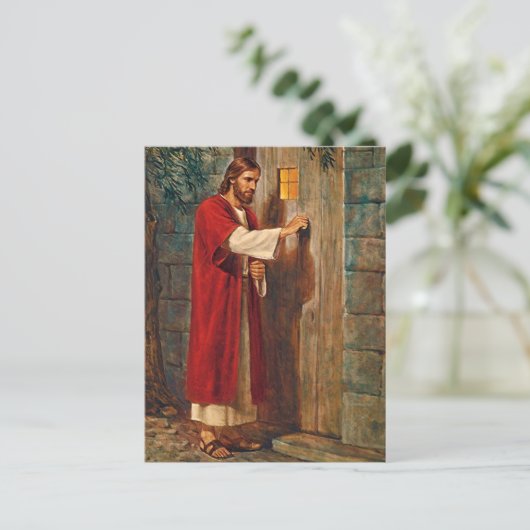 Jesus Knocks op de Deur Briefkaart (Staand voorkant)