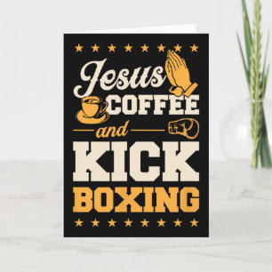Jesus Koffie En Kickboksen Funny Cute Christian K Kaart