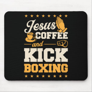 Jesus Koffie En Kickboksen Funny Cute Christian K Muismat