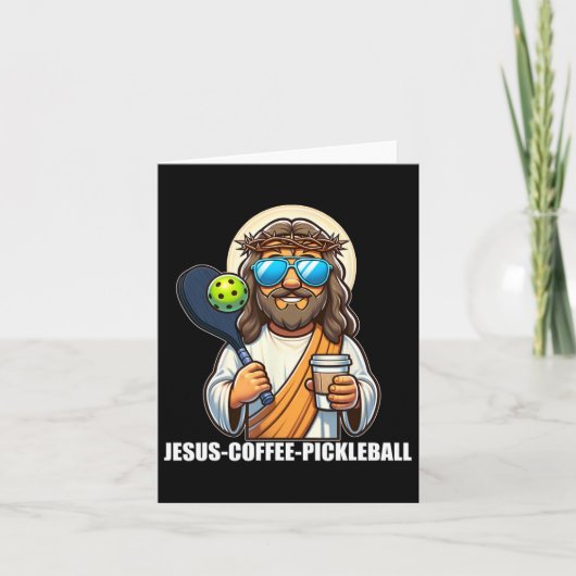 Jesus Koffie Picklenall Grappig Christelijk Pickle Kaart (Voorkant)