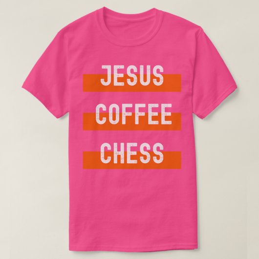 Jesus Koffie Schaken T-shirt (Design voorkant)