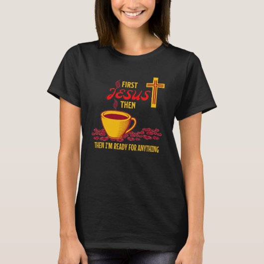 Jesus koffieliefhebber  t-shirt (Voorkant)