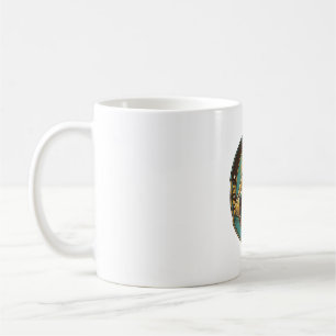 Jesus koffievlek broek voor het ontmoeten van kant koffiemok