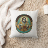 Jesus koffievlek broek voor het ontmoeten van kant kussen (Deken)