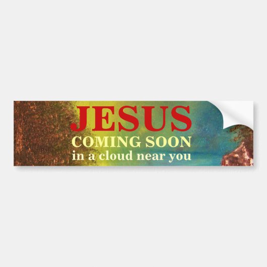 JESUS KOMEND OP SNEL Bumpersticker (Voorkant)