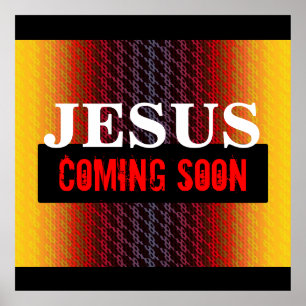 JESUS KOMEND SOON WOOD POSTER