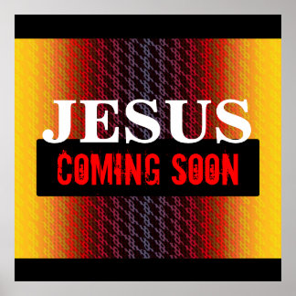 JESUS KOMEND SOON WOOD POSTER