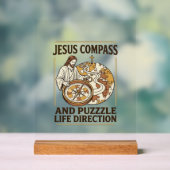 Jesus Kompas En Puzzel Levensrichting Jezus Comp Acryl Bord (Neutraal)