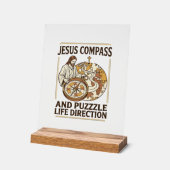 Jesus Kompas En Puzzel Levensrichting Jezus Comp Acryl Bord (Hoek)