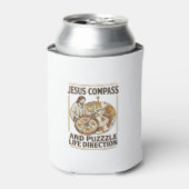 Jesus Kompas En Puzzel Levensrichting Jezus Comp Blikjeskoeler (Blikje Voorkant)