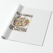 Jesus Kompas En Puzzel Levensrichting Jezus Comp Cadeaupapier (Uitgerold)