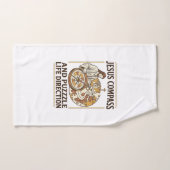 Jesus Kompas En Puzzel Levensrichting Jezus Comp Handdoek (Handdoek)