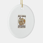 Jesus Kompas En Puzzel Levensrichting Jezus Comp Keramisch Ornament (Rechts)