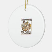 Jesus Kompas En Puzzel Levensrichting Jezus Comp Keramisch Ornament (Links)