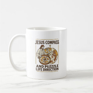 Jesus Kompas En Puzzel Levensrichting Jezus Comp Koffiemok