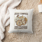 Jesus Kompas En Puzzel Levensrichting Jezus Comp Kussen (Deken)