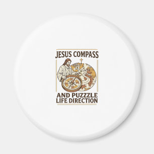 Jesus Kompas En Puzzel Levensrichting Jezus Comp Magneet