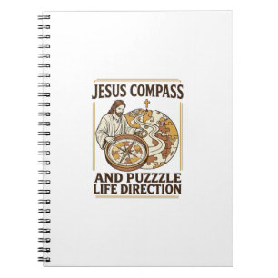 Jesus Kompas En Puzzel Levensrichting Jezus Comp Notitieboek
