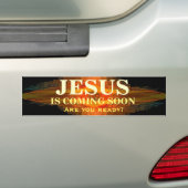 JESUS KOMT BINNENKORT Bumpersticker (Op auto)