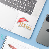 Jesus Komt Gauw Sticker (Laptop met iPhone)