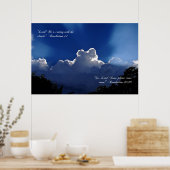Jesus komt in de wolken Inspiratieposter Poster (Keuken)