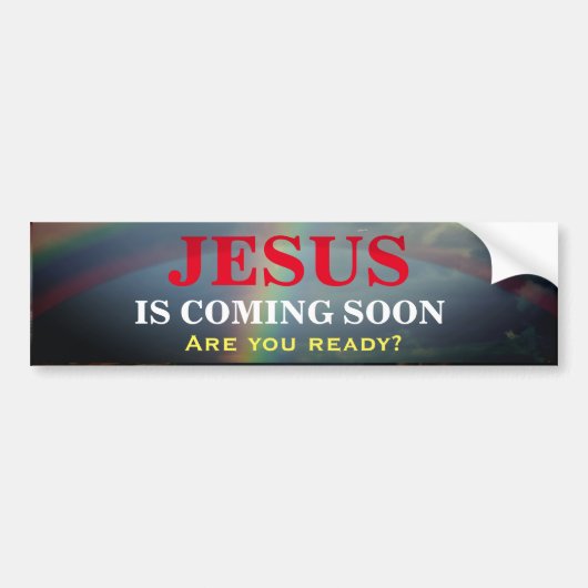 JESUS KOMT SNEL IN Bumpersticker (Voorkant)