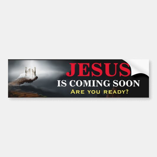 JESUS KOMT SNEL IN Bumpersticker (Voorkant)